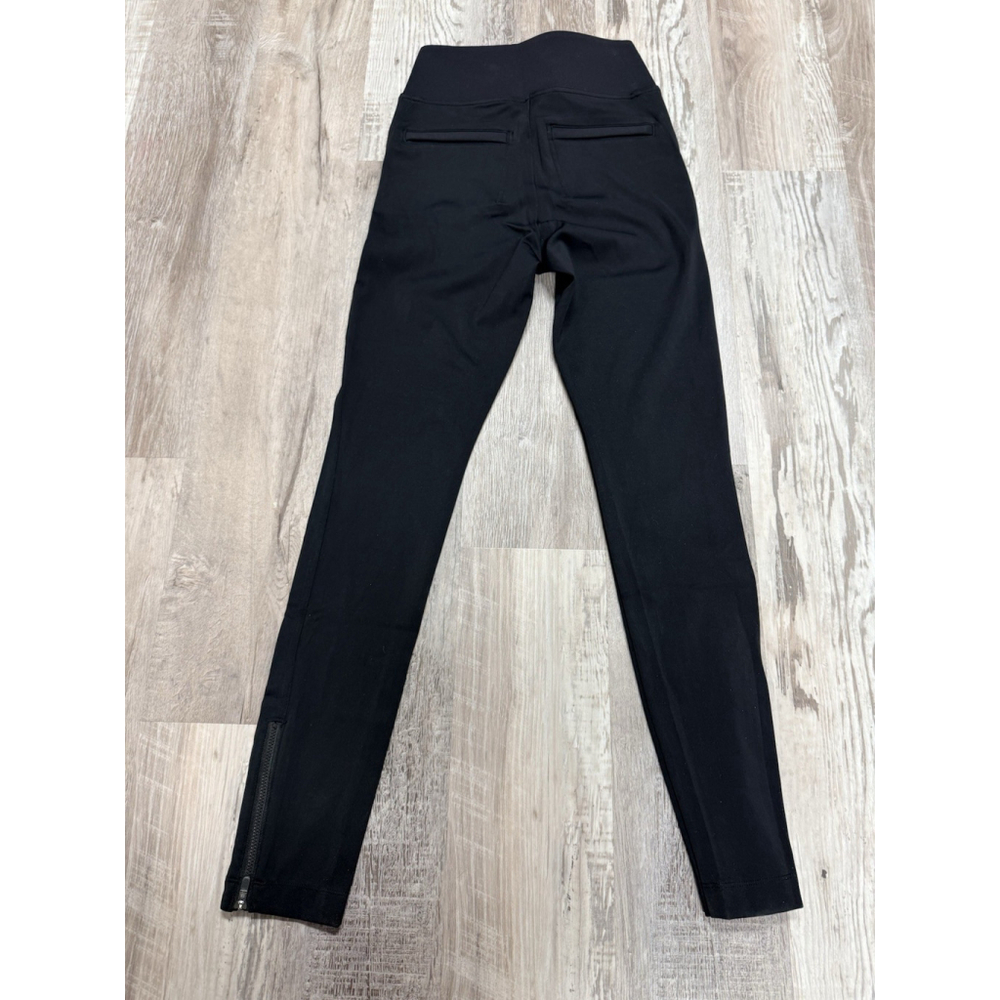 Athleta Skyline Pant XS Black Ponte Pull‎ On Ankle Zip Stretch Work Travel NWOT